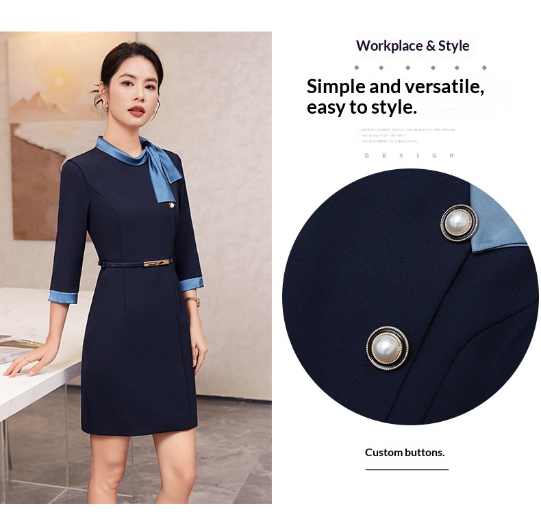 ChicShe Professional Dress For Woen Autun Front Desk Reception Workwear Beautician High-end Club Sales Custoer Service_voghion.com