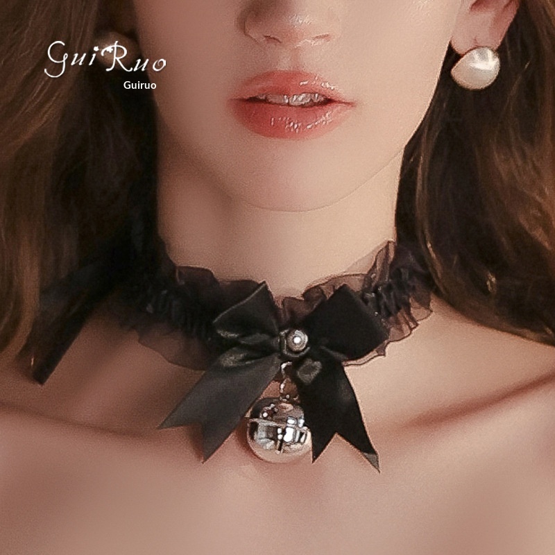 Eros Lab Guiruo - Lencería sexy, tentación apasionada, juguetona, con lazo y cuello de campana, accesorios para mujer, conjunto P21_voghion.com