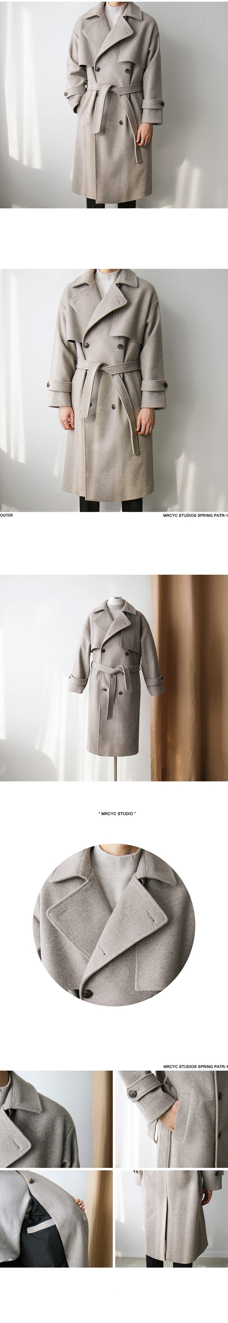 boy Boy MYQ Wool For Men Winter Mid-Length Thickened Woolen Jacket Korean Style Trendy High-End Loose Trench Coat_voghion.com