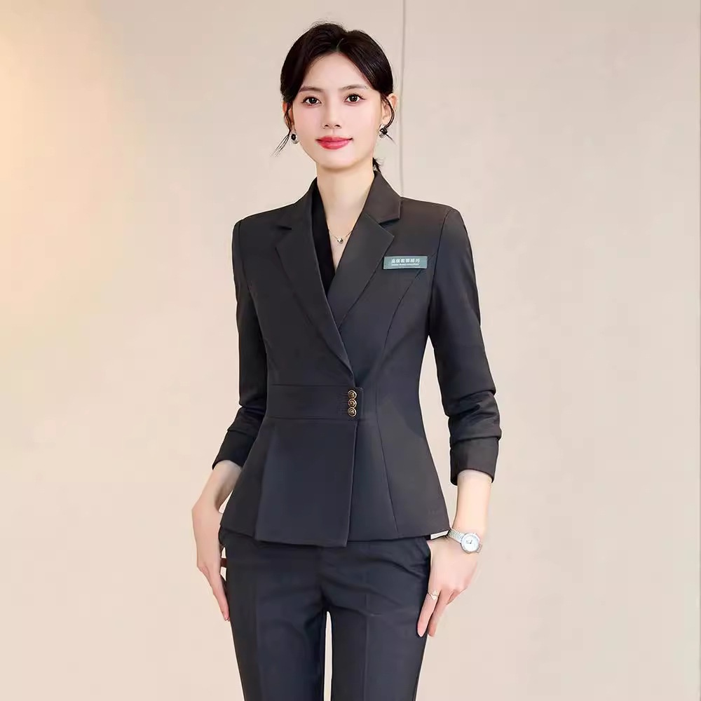 ChicShe Manufacturer Autumn Winter Fashion Front Desk Jewelry Gold Store Workwear New High-end Professional Suit Set For Women_voghion.com