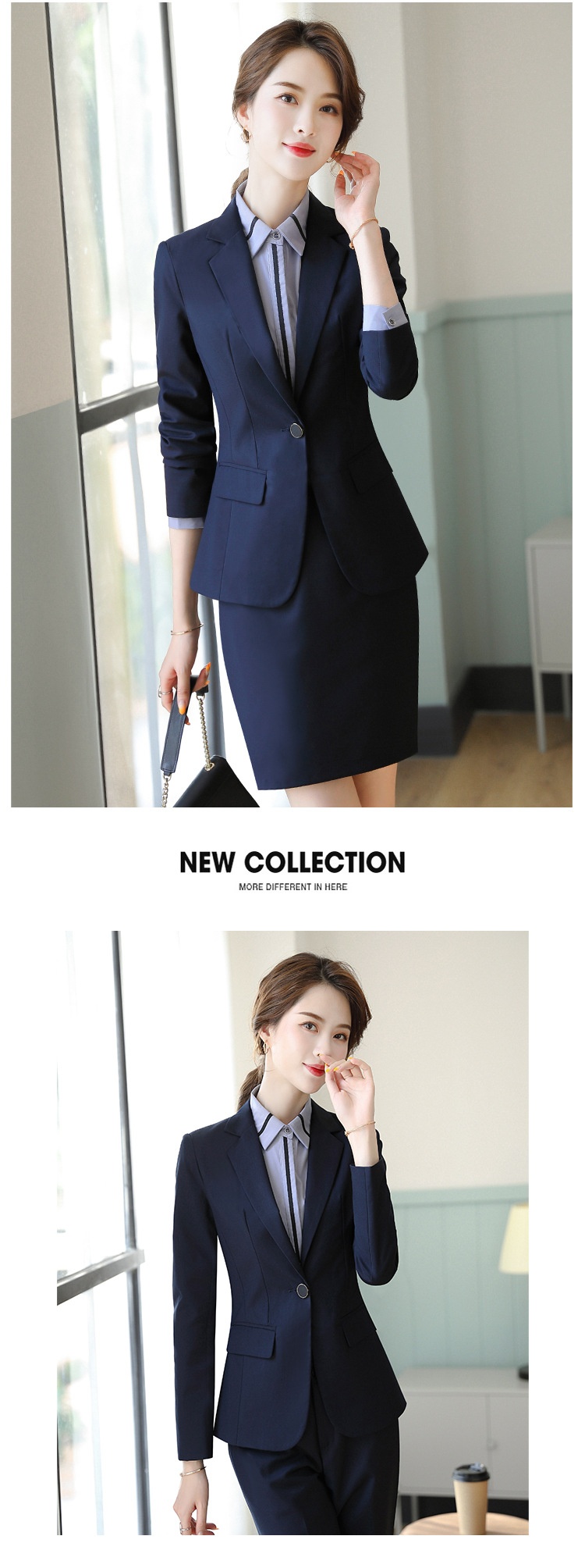 ChicShe Professional Suit For Women Hotel Front Desk Manager Sales Department Workwear Long Sleeve Set_voghion.com