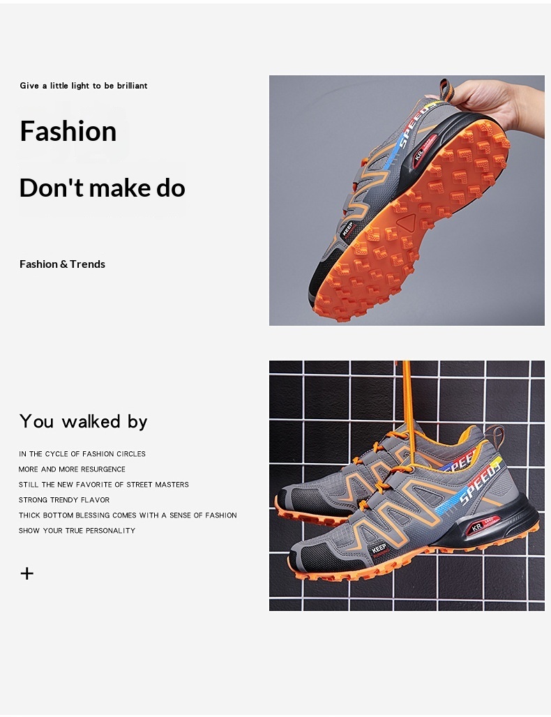 Buty trekkingowe męskie Glide w sprzedaży bezpośredniej w fabryce, klasyczne, outdoorowe, rozmiar 47, do biegania w terenie, SPEEDC 3_voghion.com