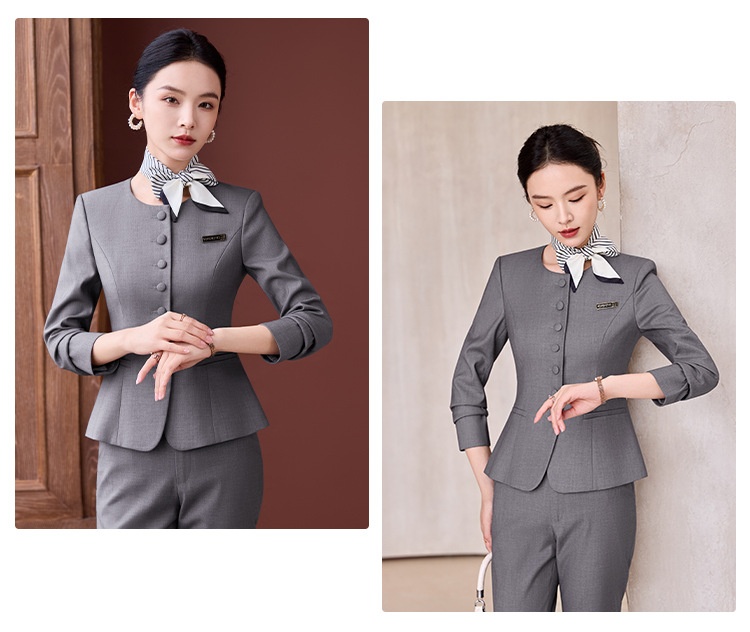 ChicShe Spring And Autumn Long Sleeve Suit Pants Women Professional High-end Fashion Slim Fit Navy Blue Sales Department_voghion.com