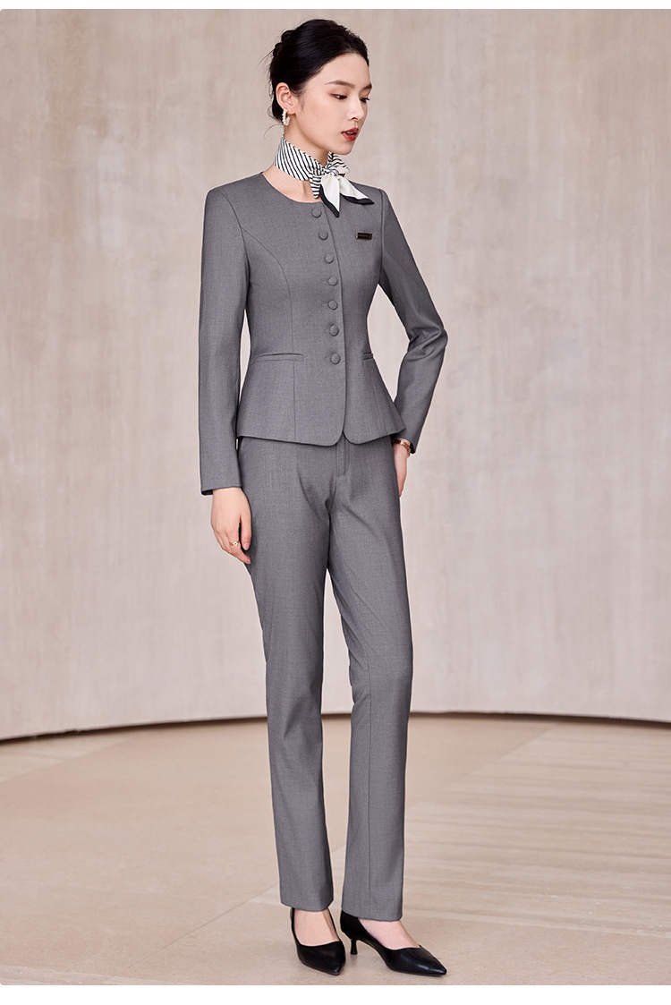 ChicShe Spring And Autumn Long Sleeve Suit Pants Women Professional High-end Fashion Slim Fit Navy Blue Sales Department_voghion.com