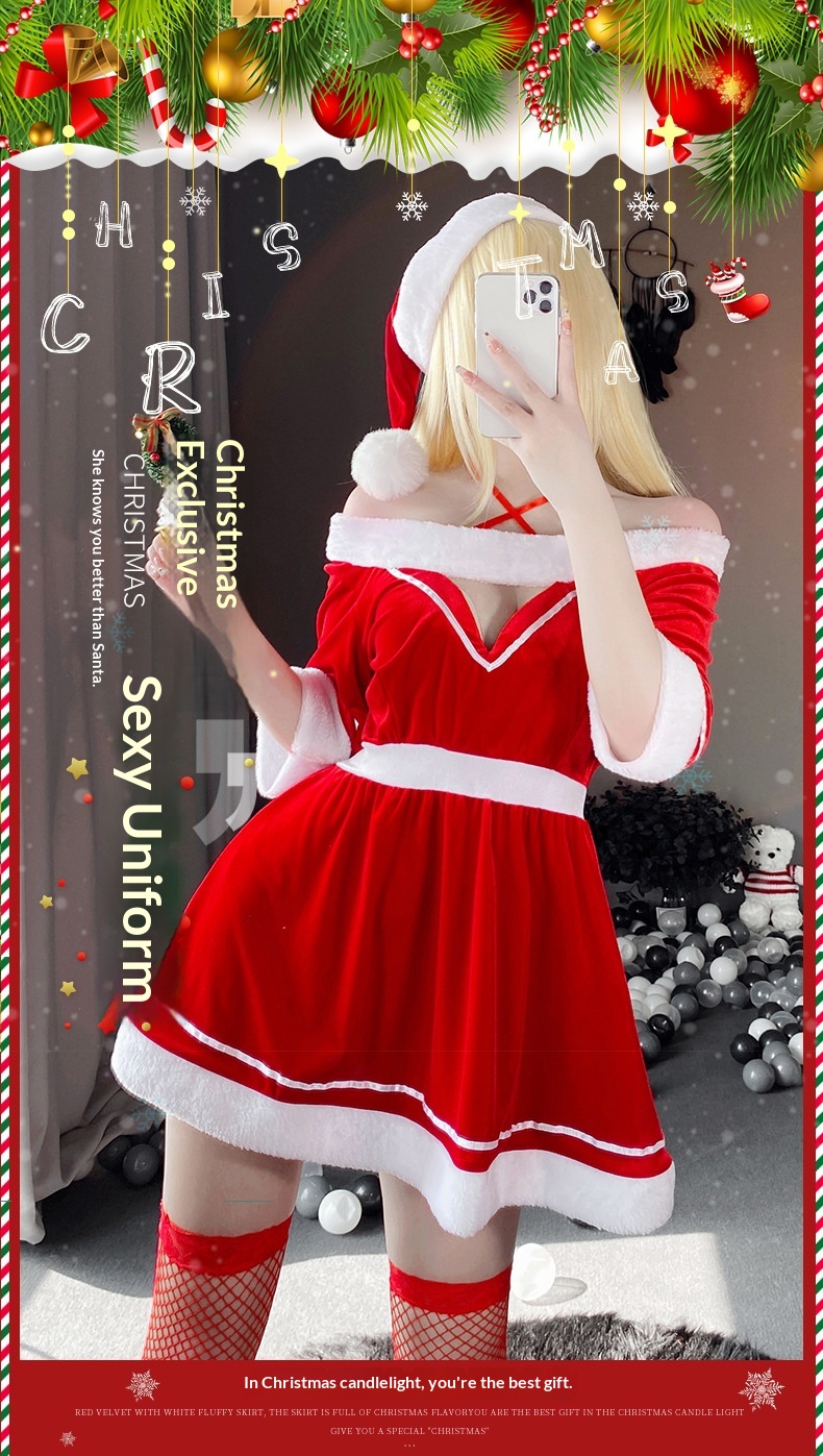 Eros Lab Lin Linting Dessous-Set für Damen – Verführerische Weihnachts- und Festtagsdessous – Flirt- und Bett-Set 2493_voghion.com