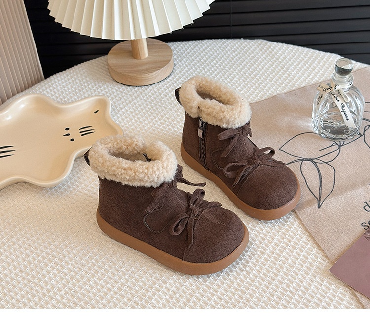ShoeGlobe Short 2025 Inverno Novità per Bambini Ragazze Caldo Cotone Stivaletti Principessa Scarpe_voghion.com