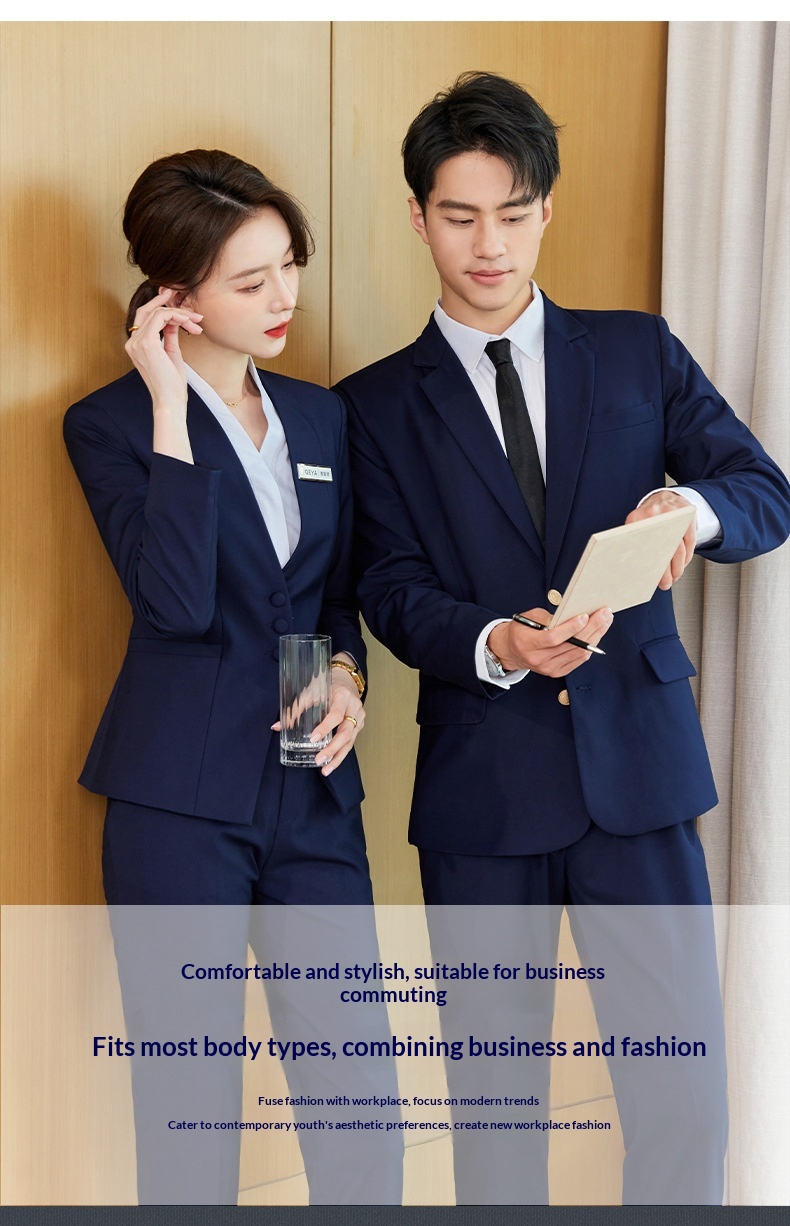 ChicShe Professional Set Unisex Jewelry Store Hotel Front Desk Manager Property Sales Workwear Uniform Suit_voghion.com