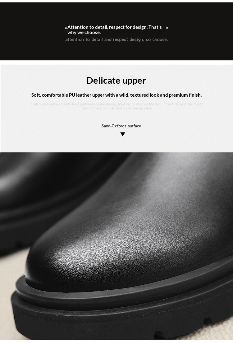 Glide 2022 Autumn Winter Men's High-top Martin Boots Youth Outdoor Black Cotton New Fashion Casual Shoes_voghion.com