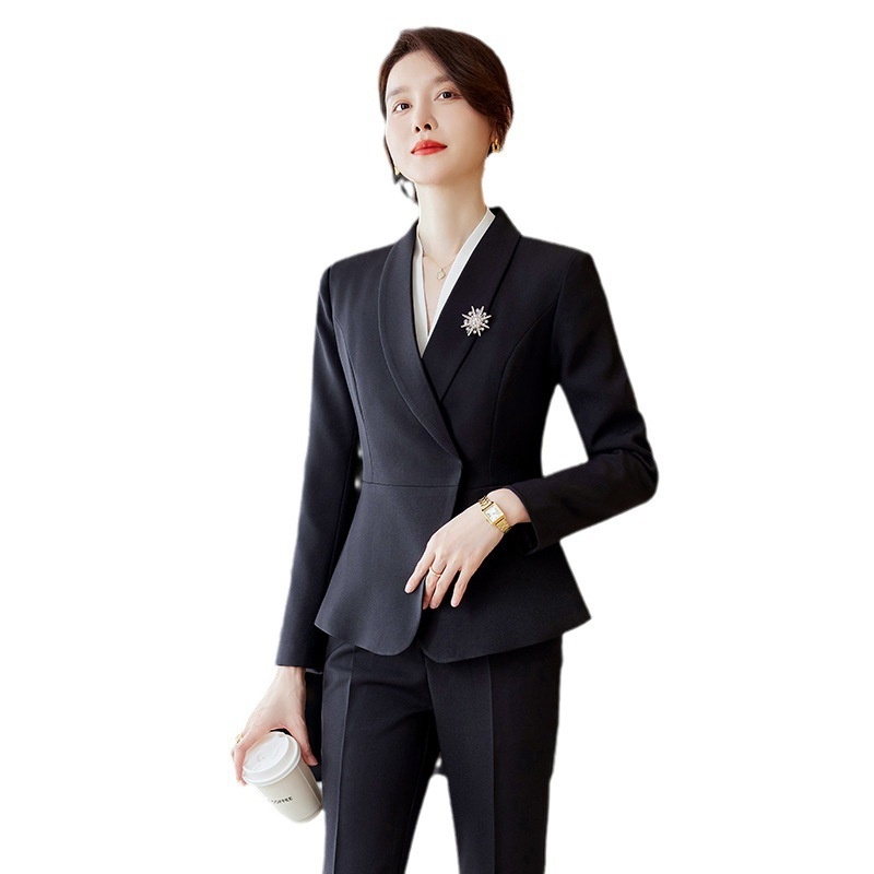 Ensemble tailleur manches longues haut de gamme ChicShe pour femme, tenue professionnelle élégante style déesse, réception de bijouterie_voghion.com