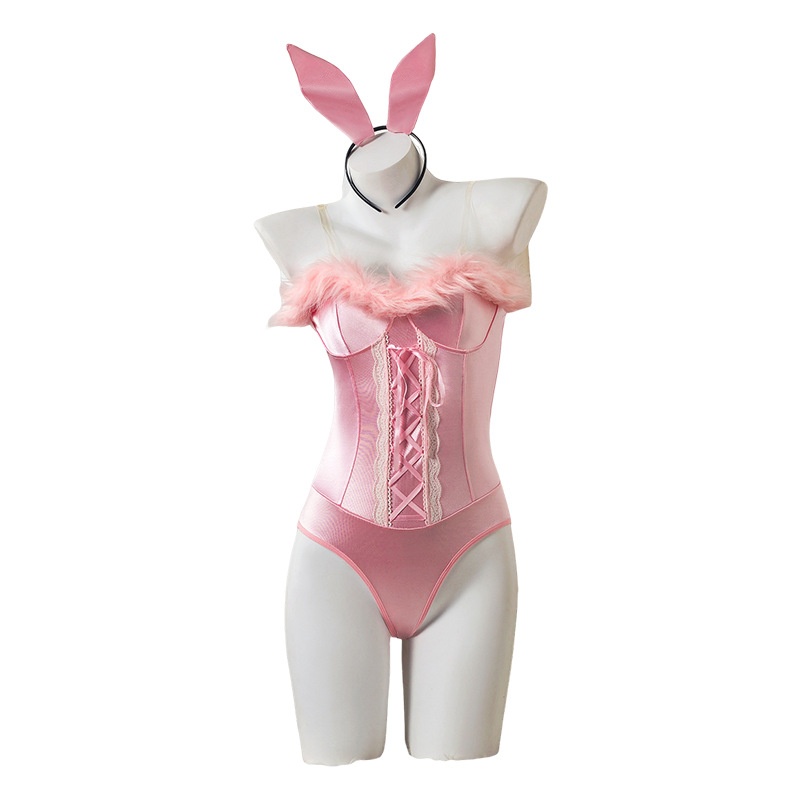 Eros Lab Lingerie Cute Bunny Girl Plush Bodysuit Fishnet Sexy Charming Passion Set Wholesale Temptation_voghion.com