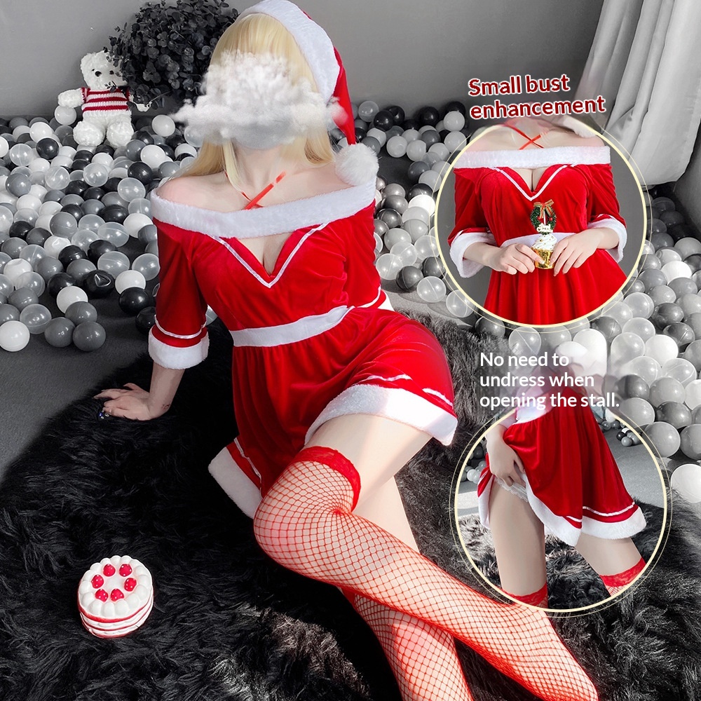 Eros Lab Lin Linting Dessous-Set für Damen – Verführerische Weihnachts- und Festtagsdessous – Flirt- und Bett-Set 2493_voghion.com