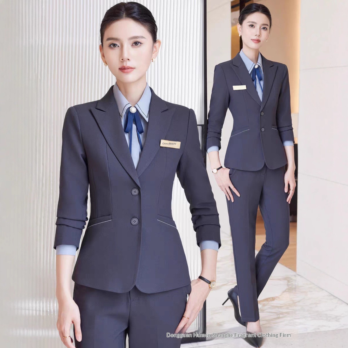 ChicShe Professional Suit Set For Women Spring And Autumn College Student Interview Formal Wear Hotel Manager Uniform Front Desk_voghion.com