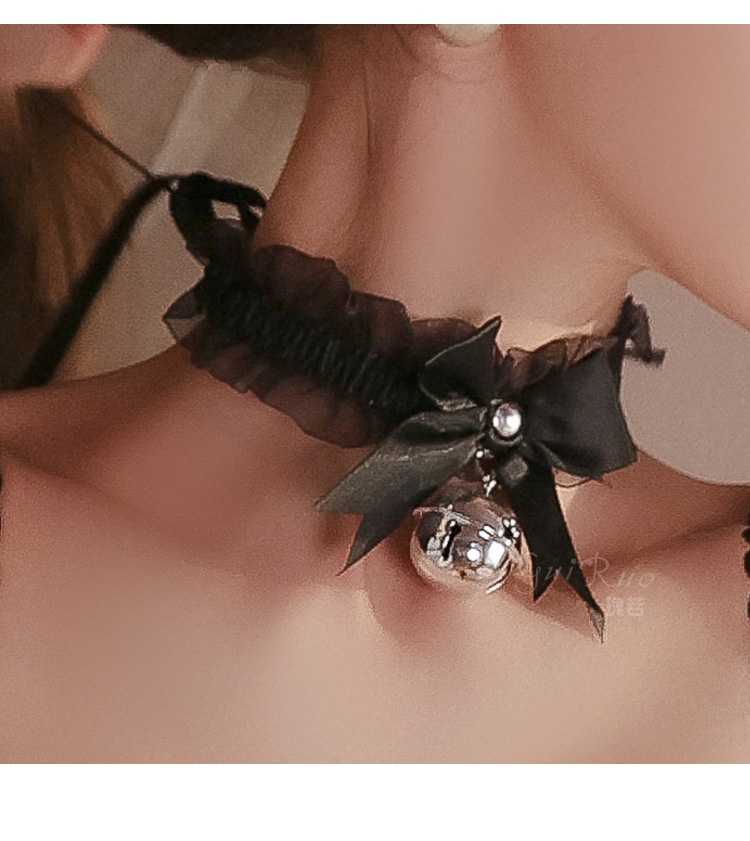 Eros Lab Guiruo - Lencería sexy, tentación apasionada, juguetona, con lazo y cuello de campana, accesorios para mujer, conjunto P21_voghion.com