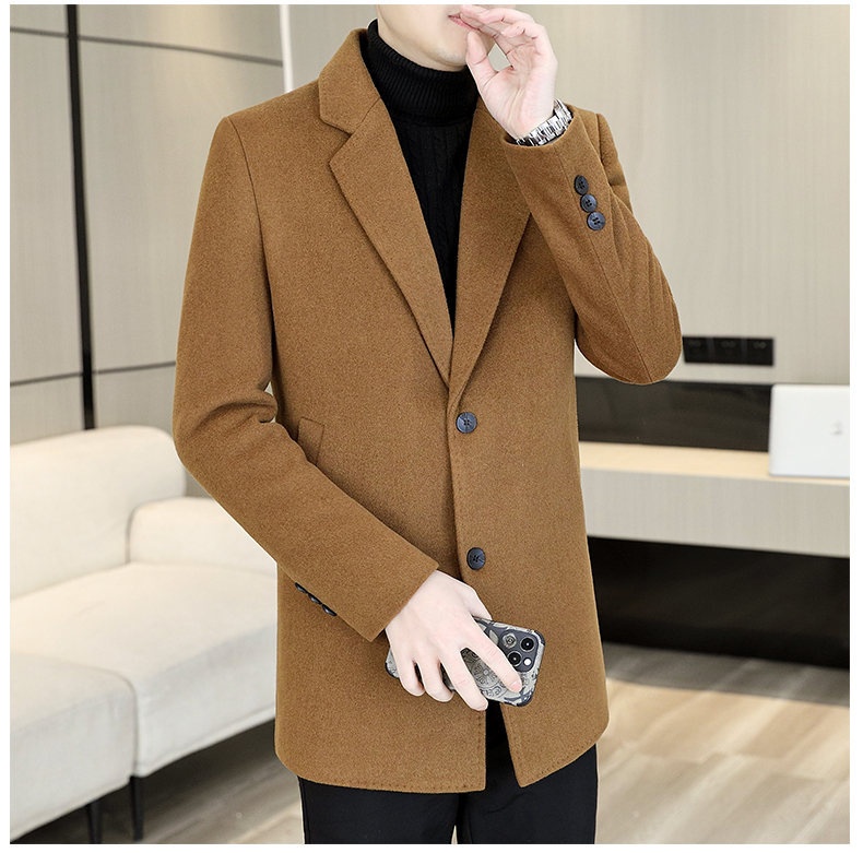 boy Boy Klonti - Autumn Winter Mid-Length Men's Wool With Turn-Down Collar Trench Coat D6609-p135_voghion.com