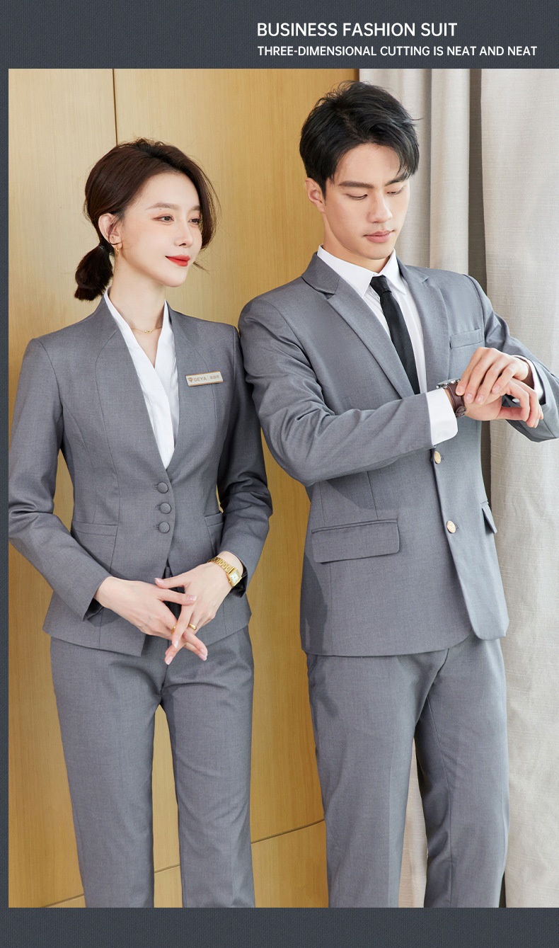 ChicShe Professional Set Unisex Jewelry Store Hotel Front Desk Manager Property Sales Workwear Uniform Suit_voghion.com