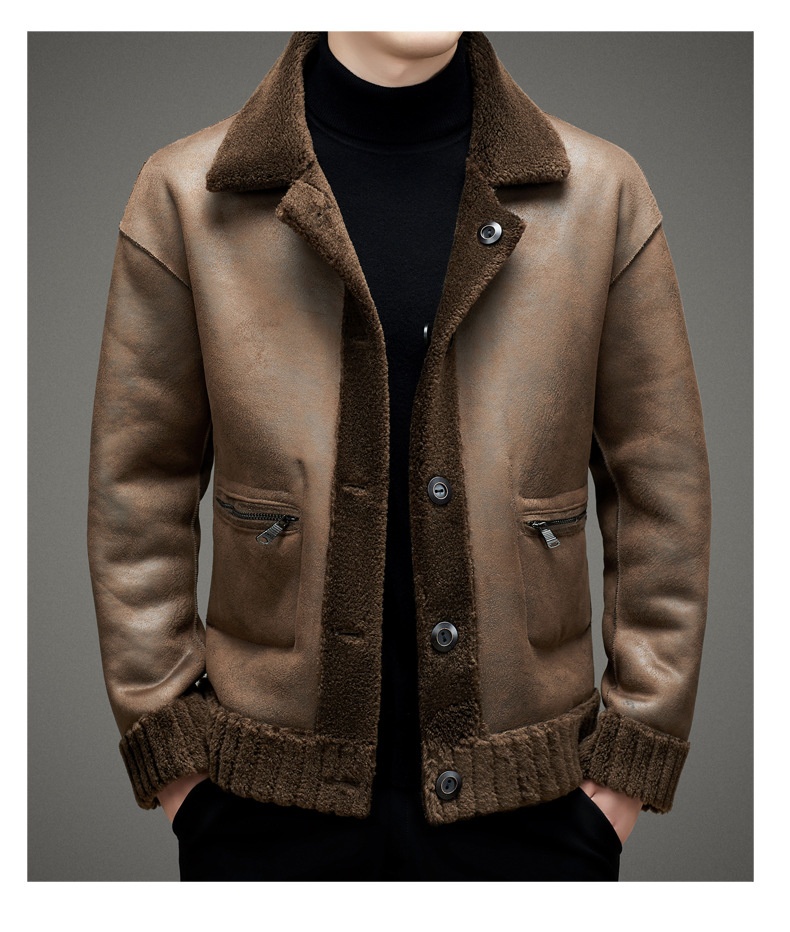 boy Boy Granular Fleece Men's Wool 2022 Winter Wear For Young And Middle-aged Casual Reversible Jacket Loose Fur Coat_voghion.com