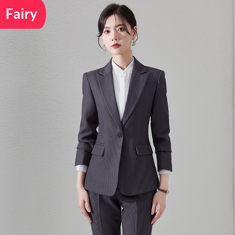 ChicShe White-collar Elegant Blazer Women Long Sleeve Suit Professional Wear Capable Hotel Manager Sales Office Workwear_voghion.com