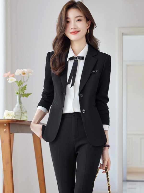 ChicShe Damen-Blazer, Größe S, Frühling, Herbst und Winter, geeignet für Rundfunk, Kunstprüfungen, Moderation, formelle Anlässe, Petite_voghion.com