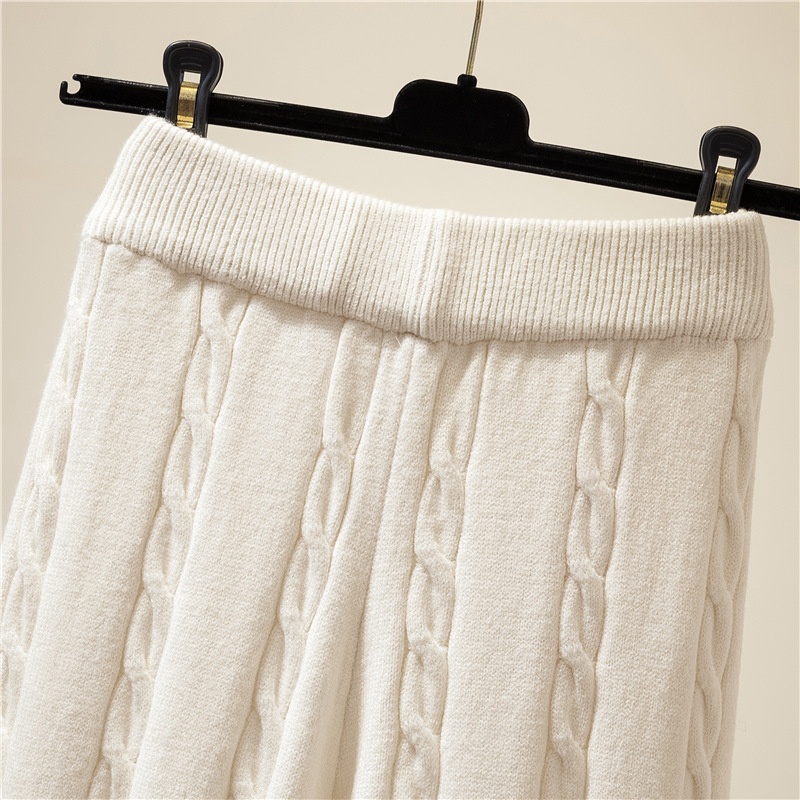 ChicShe 2025 Neues Cross-Border Damen-Dreiteiler-Set: Verdickte Weste, hochgeschlossener Strickpullover, weite Hose. Herbst/Winter_voghion.com