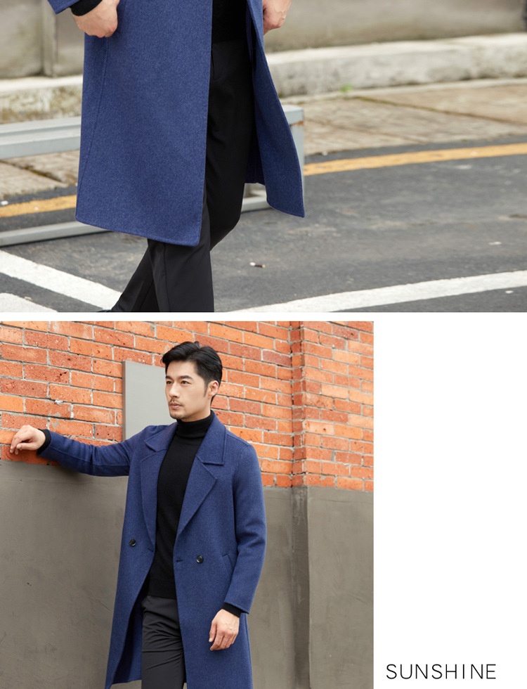 boy Boy Boy Autumn Winter New Double-Sided Cashmere Men's Mid-Length Pure Wool Trench Coat Trendy Business Versatile Jacket_voghion.com