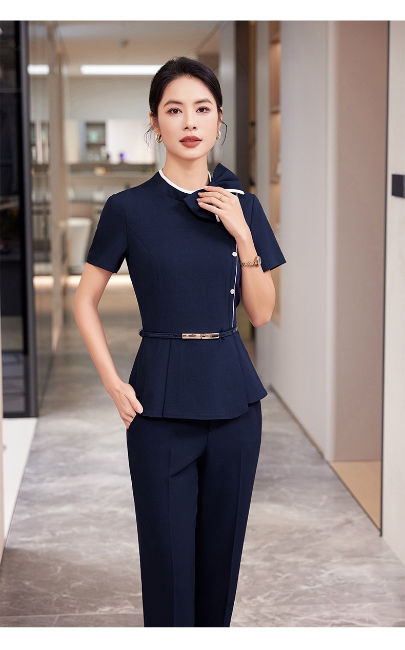 ChicShe 2025 Summer Fashion Women's Short Sleeve Professional Suit Dress High-end Reception Beauty Salon Hotel Front Desk_voghion.com