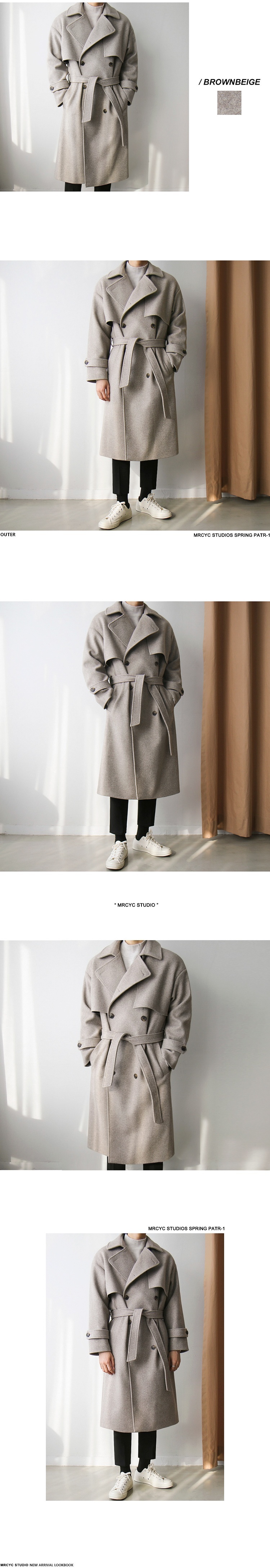 boy Boy MYQ Wool For Men Winter Mid-Length Thickened Woolen Jacket Korean Style Trendy High-End Loose Trench Coat_voghion.com