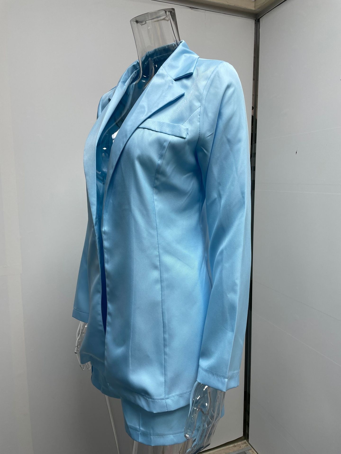 ChicShe 2024 European And American Cross-Border Tops Shorts Suit Set Sexy Elegant Women's Fashion Casual Lapel Cardigan_voghion.com