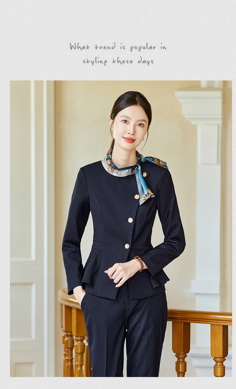 ChicShe all'ingrosso primavera e autunno salone di bellezza hotel reception reception uniforme da lavoro personale di servizio set completo professionale per_voghion.com