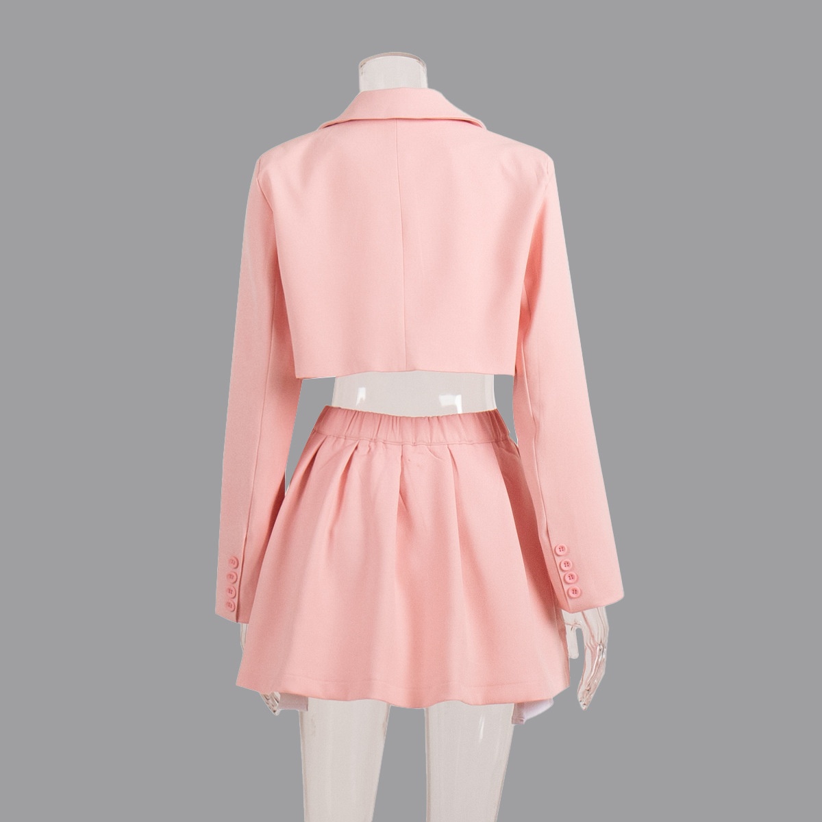 ChicShe Cross-Border Short European And American 2025 Spring Summer Y2K Right Shoulder Lapel Small + Mini Skirt Suit Set_voghion.com