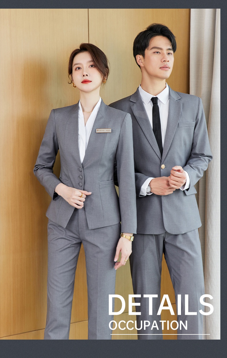 ChicShe Professional Set Unisex Jewelry Store Hotel Front Desk Manager Property Sales Workwear Uniform Suit_voghion.com