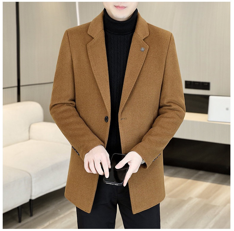 boy Boy Klonti - Autumn Winter Mid-Length Men's Wool With Turn-Down Collar Trench Coat D6609-p135_voghion.com