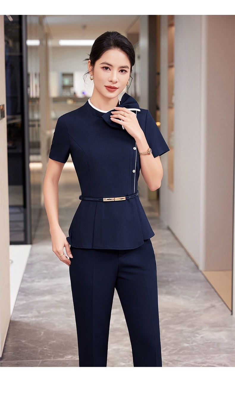 ChicShe 2025 Summer Fashion Women's Short Sleeve Professional Suit Dress High-end Reception Beauty Salon Hotel Front Desk_voghion.com