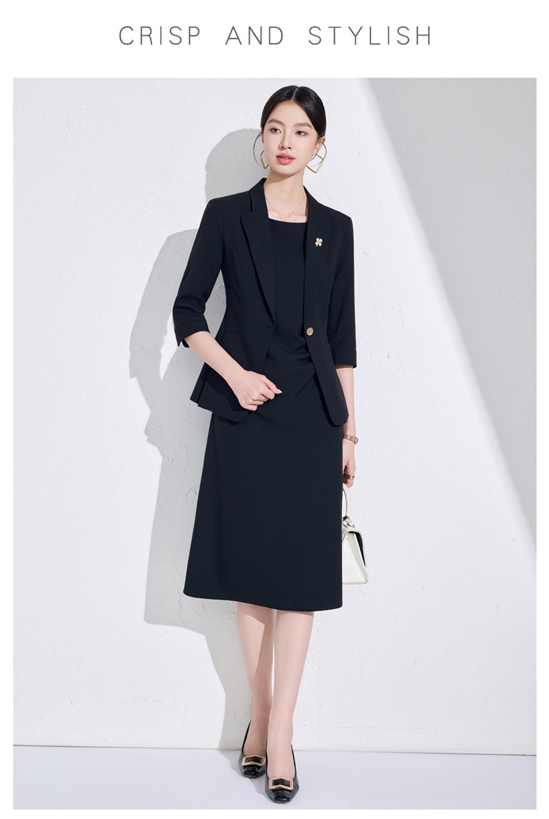 ChicShe Pinkfarbenes Blazer- und Hosenkleid-Set für Damen mit Dreiviertelärmeln – Professionelles, elegantes und trendiges Zweiteiler-Set der Extraklasse_voghion.com