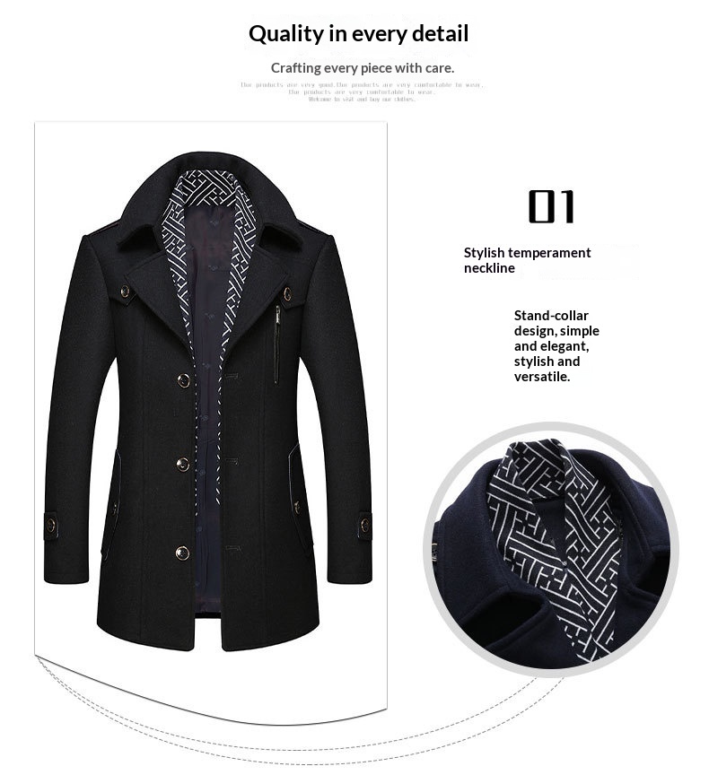 boy Boy New In Stock Wool Autumn Winter Men's Scarf Collar Warm Woolen Trench Middle-aged Coat Jacket_voghion.com