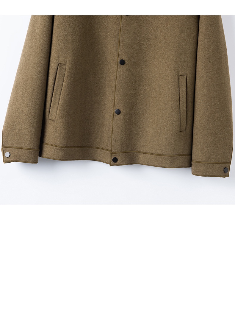 boy Boy 100% Autumn Winter Cashmere Executive Jacket Men's Short Lapel Wool Double-Sided Coat_voghion.com
