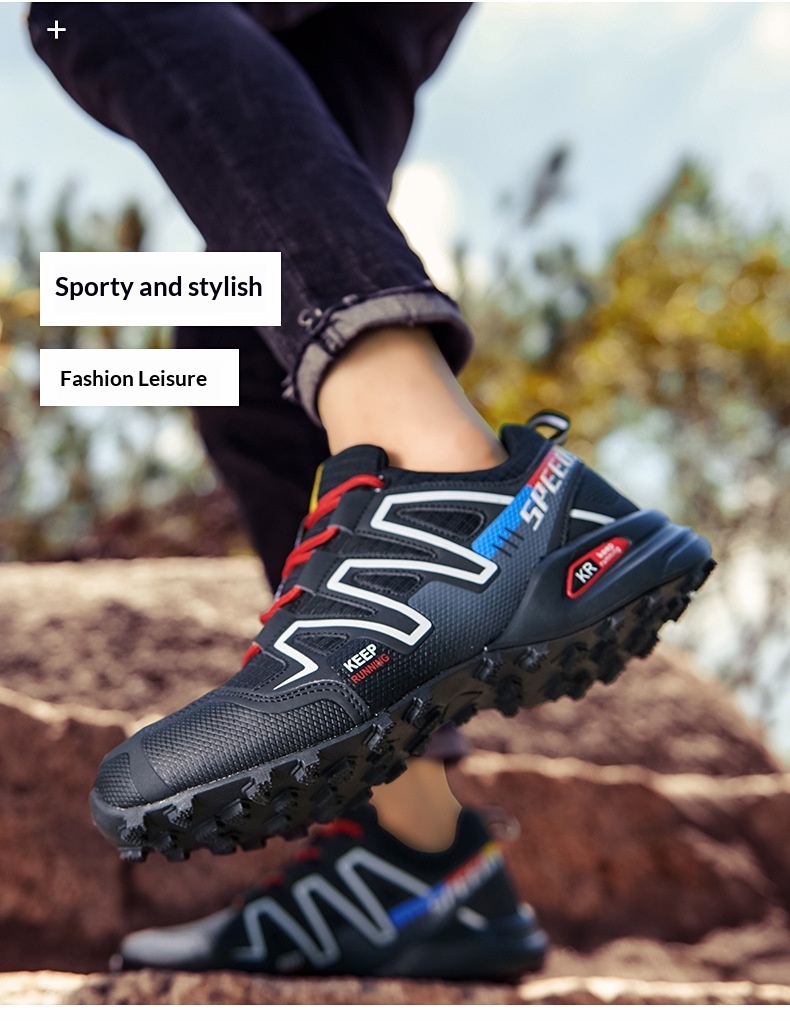 Buty trekkingowe męskie Glide w sprzedaży bezpośredniej w fabryce, klasyczne, outdoorowe, rozmiar 47, do biegania w terenie, SPEEDC 3_voghion.com