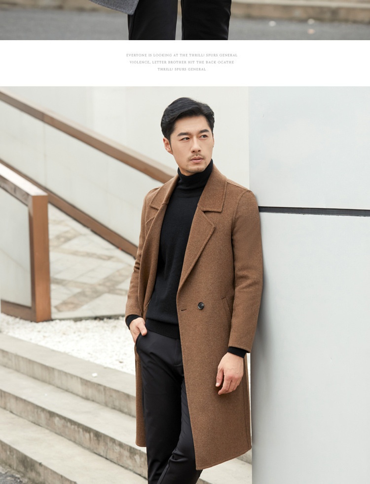 boy Boy Boy Autumn Winter New Double-Sided Cashmere Men's Mid-Length Pure Wool Trench Coat Trendy Business Versatile Jacket_voghion.com