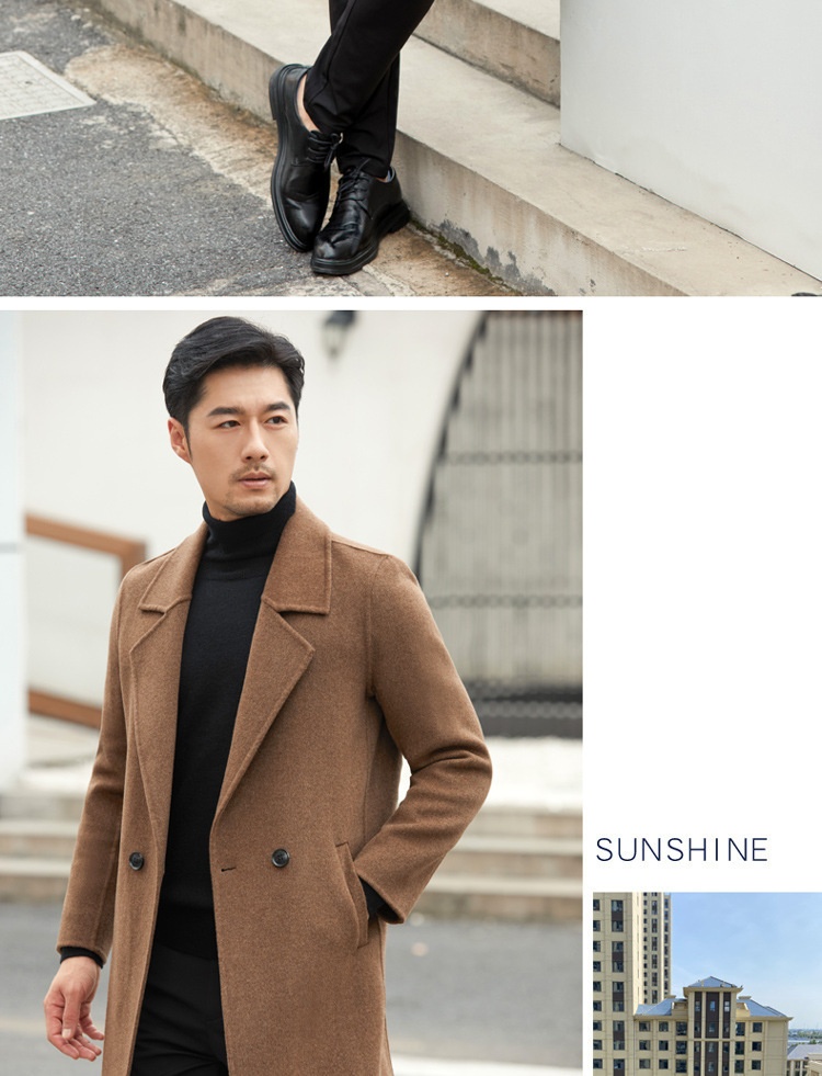 boy Boy Boy Autumn Winter New Double-Sided Cashmere Men's Mid-Length Pure Wool Trench Coat Trendy Business Versatile Jacket_voghion.com