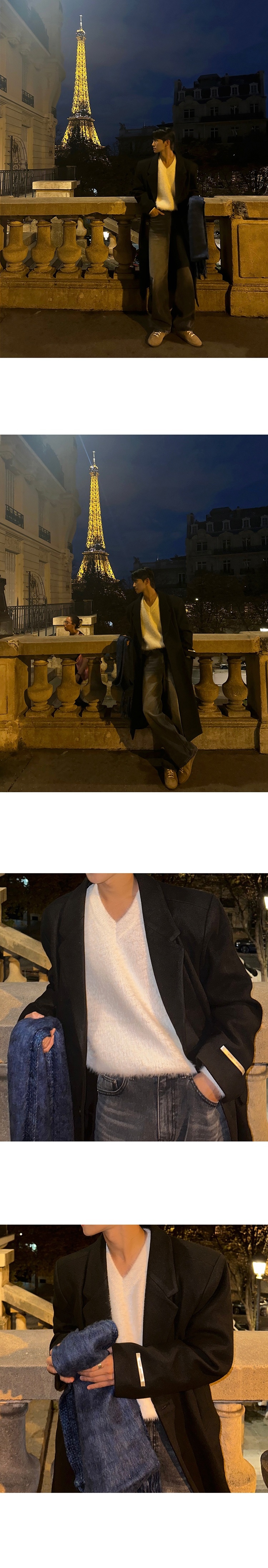 boy Boy MYQ Light Mature Mid-Length Wool For Men Winter Warm Suit Collar H-Type Woolen Trench Coat Korean Style Top_voghion.com