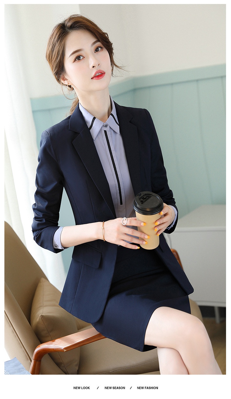 ChicShe Professional Suit For Women Hotel Front Desk Manager Sales Department Workwear Long Sleeve Set_voghion.com