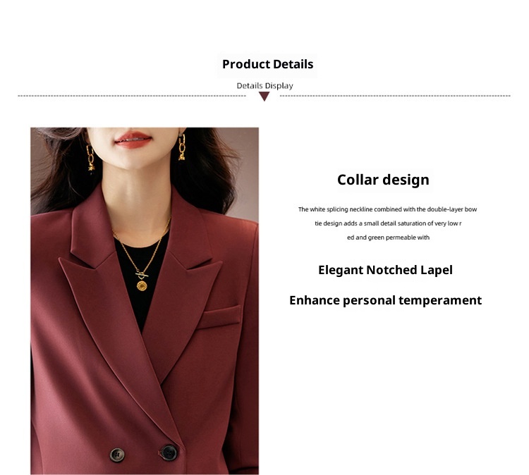 Blazer casual di alta qualità ChicShe per donna Primavera e autunno 2025 Nuovo elegante abito doppiopetto di grandi dimensioni Abbigliamento professionale_voghion.com