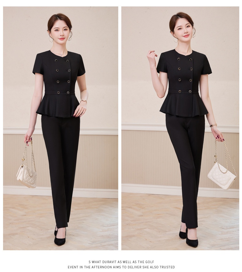 ChicShe Short Sleeve Blazer Jacket Top Women Pants Skirt Summer 2025 New Two-Piece Set Workwear_voghion.com