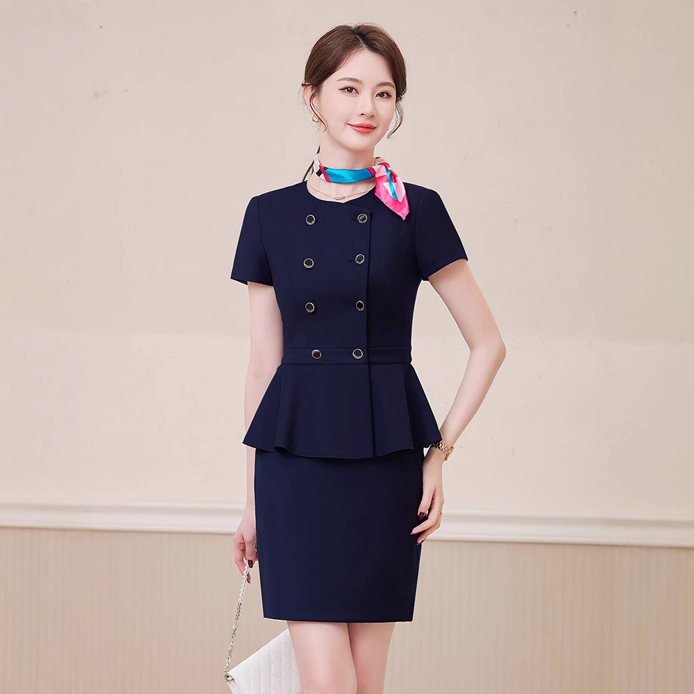ChicShe Short Sleeve Blazer Jacket Top Women Pants Skirt Summer 2025 New Two-Piece Set Workwear_voghion.com