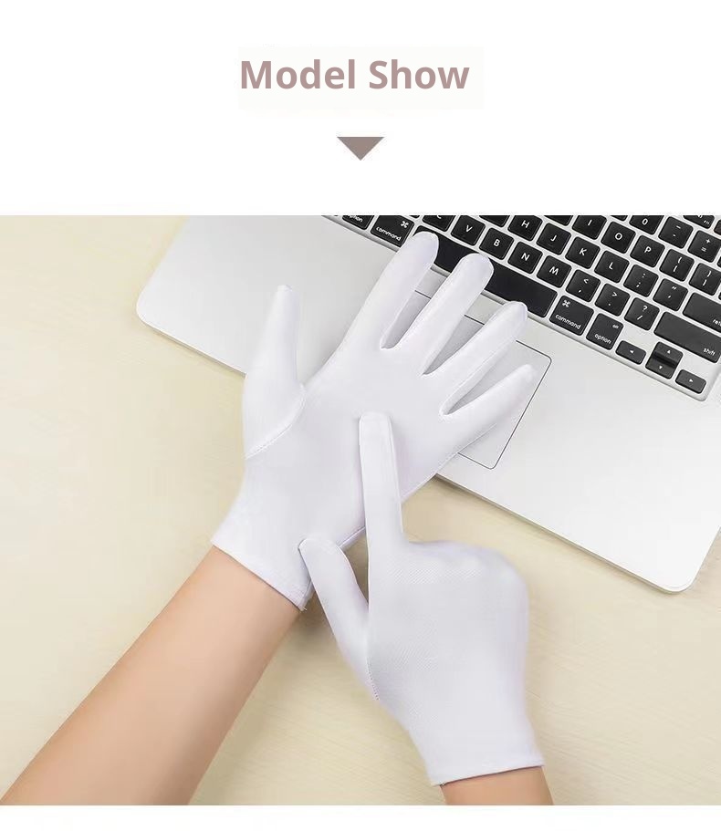 boy Boy Thin Velvet Warm Autumn Thick Cold-proof Solid Color Black White Men Driving Square Dance Etiquette Gloves Thickened_voghion.com