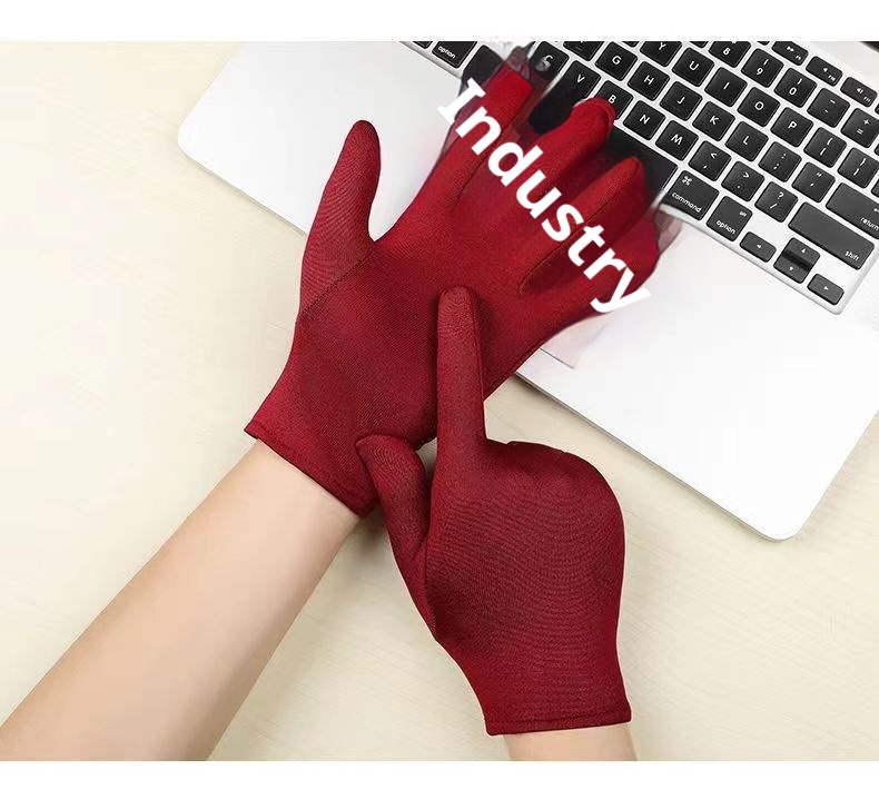 boy Boy Thin Velvet Warm Autumn Thick Cold-proof Solid Color Black White Men Driving Square Dance Etiquette Gloves Thickened_voghion.com