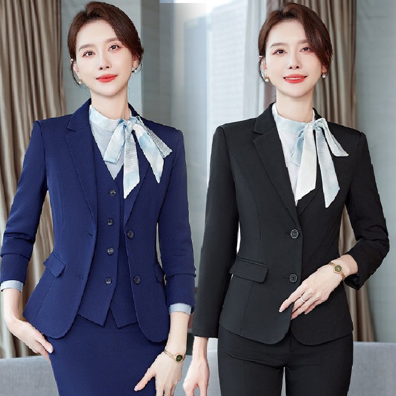 ChicShe High-end Plus Size Professional Women's Small Blazer Vest Suit Three-piece Set Medical Beauty Interview Formal Wear_voghion.com