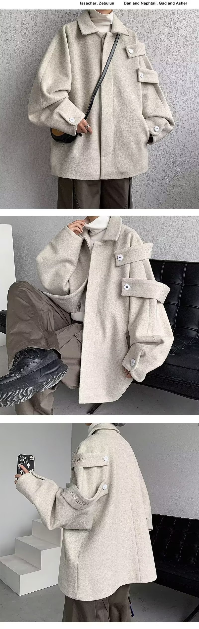 boy Boy Boy Men's High-End Autumn Winter Design DK Woolen Jacket German Style Naples Trench Coat Trendy_voghion.com