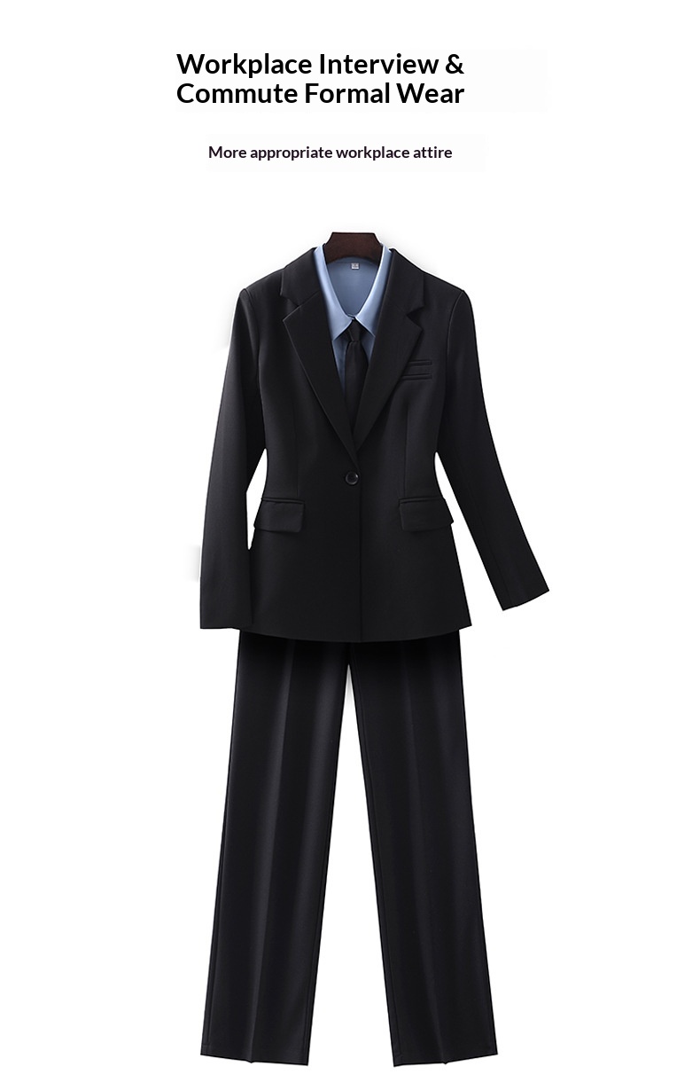 ChicShe Black High-End Long-Sleeve Small Suit Collar Jacket Women's Shirt Pants Skirt Three-Piece Set Spring Autumn Winter New_voghion.com