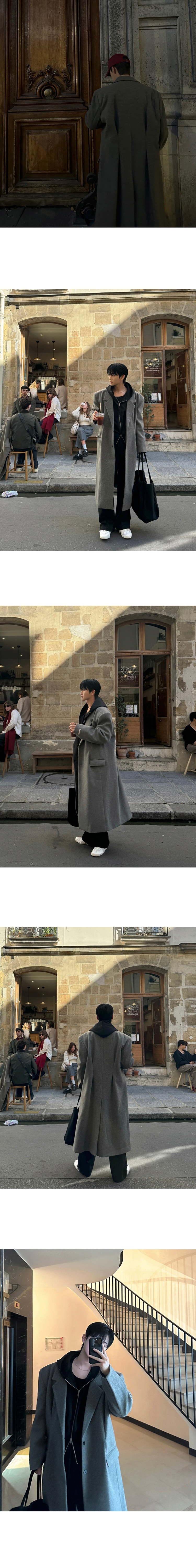 boy Boy MYQ Light Mature Mid-Length Wool For Men Winter Warm Suit Collar H-Type Woolen Trench Coat Korean Style Top_voghion.com