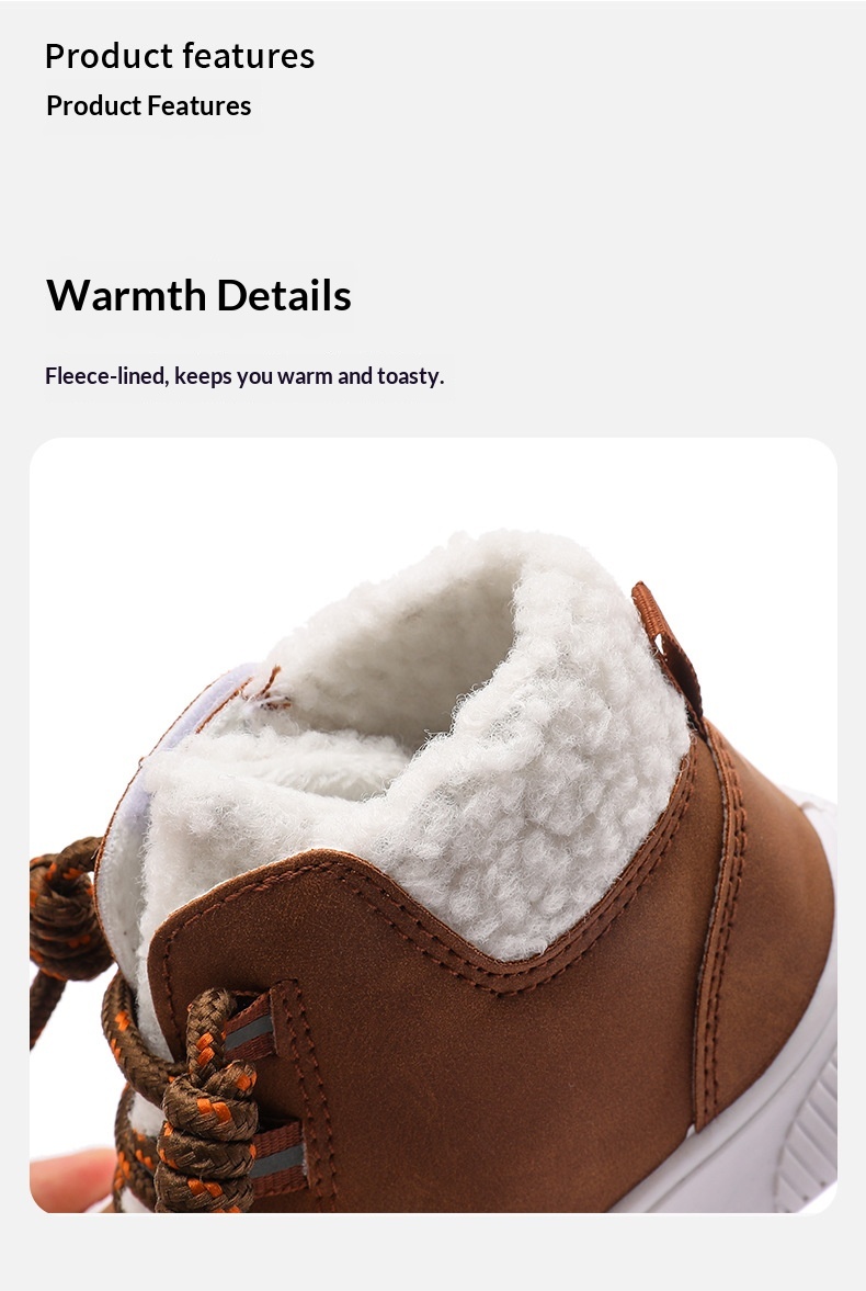 ShoeGlobe Stivali da neve per bambini, autunno inverno, ragazzi, caldi, foderati in pile, scarpe in cotone per ragazze, dropshipping, all'aperto_voghion.com